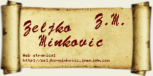 Željko Minković vizit kartica